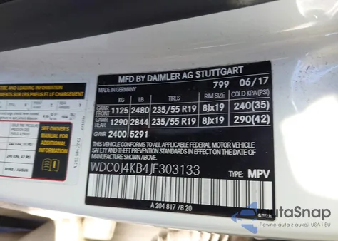 2018 Mercedes-Benz Glc 300 Coupe 4Matic из США, поврежденный, VIN WDC0J4KB4JF303133